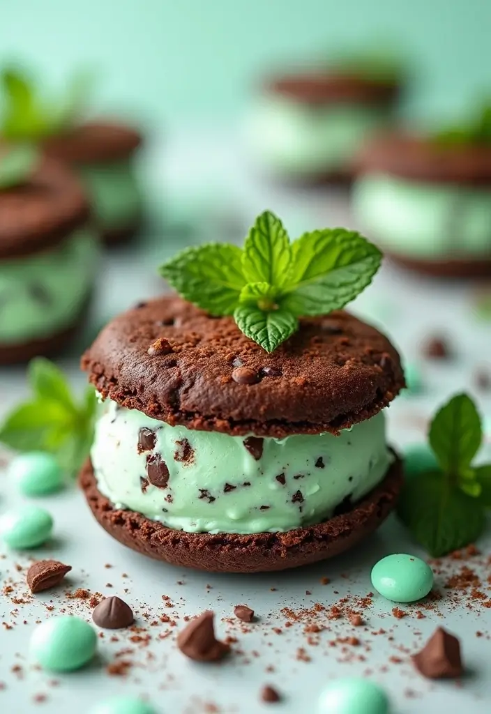 30 Recipes Using Ice Cream Sandwiches That Wow Guests 10 30 Recipes Using Ice Cream Sandwiches That Wow Guests - 10. Mint Chocolate Chip Ice Cream Sandwiches