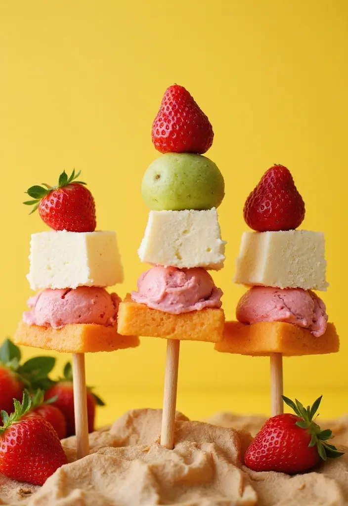 30 Recipes Using Ice Cream Sandwiches That Wow Guests 13 30 Recipes Using Ice Cream Sandwiches That Wow Guests - 13. Ice Cream Sandwich Fruit Kabobs