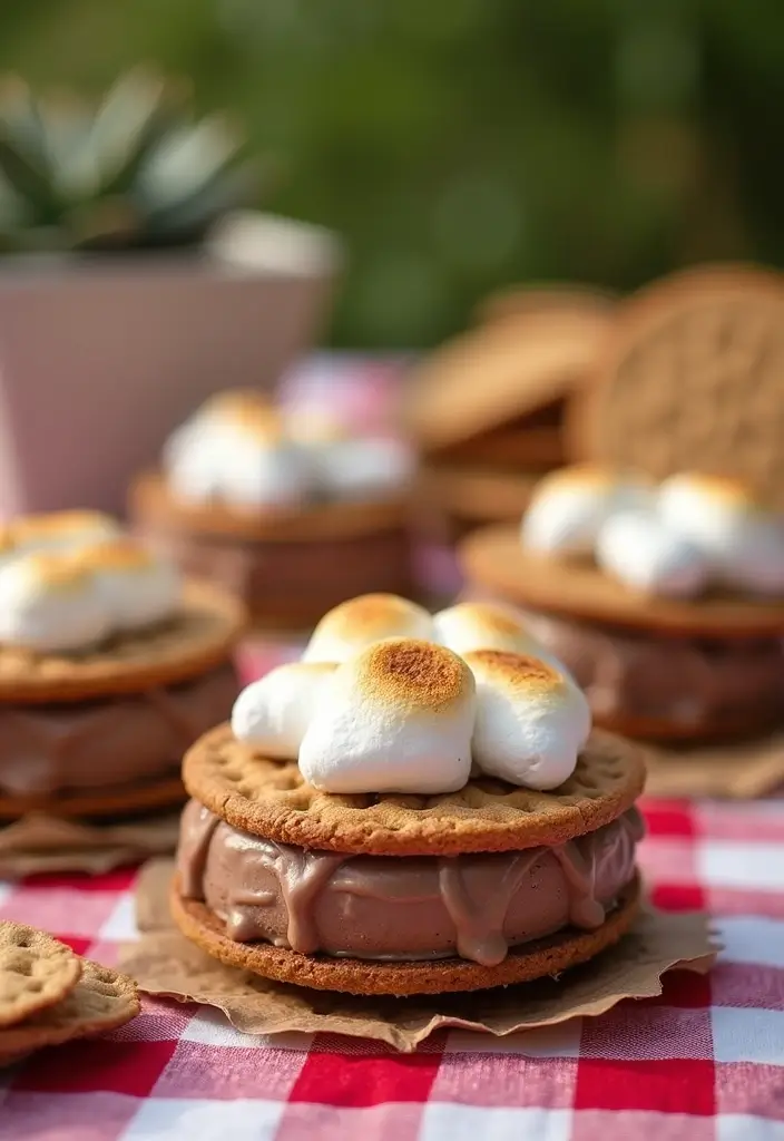 30 Recipes Using Ice Cream Sandwiches That Wow Guests 4 30 Recipes Using Ice Cream Sandwiches That Wow Guests - 4. S’mores Ice Cream Sandwiches