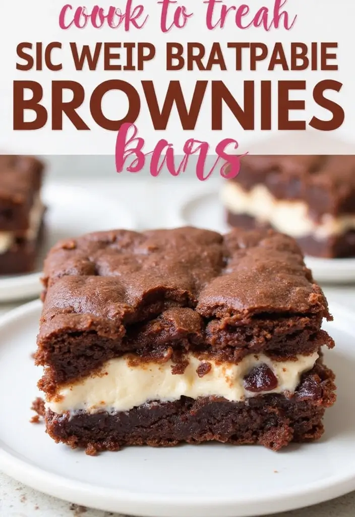 30 Simple and Creative Recipes with Ice Cream 12 30 Simple and Creative Recipes with Ice Cream - 12. Ice Cream Fudge Brownie Bars