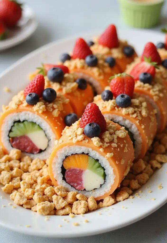 30 Simple and Creative Recipes with Ice Cream 16 30 Simple and Creative Recipes with Ice Cream - 16. Ice Cream Sushi