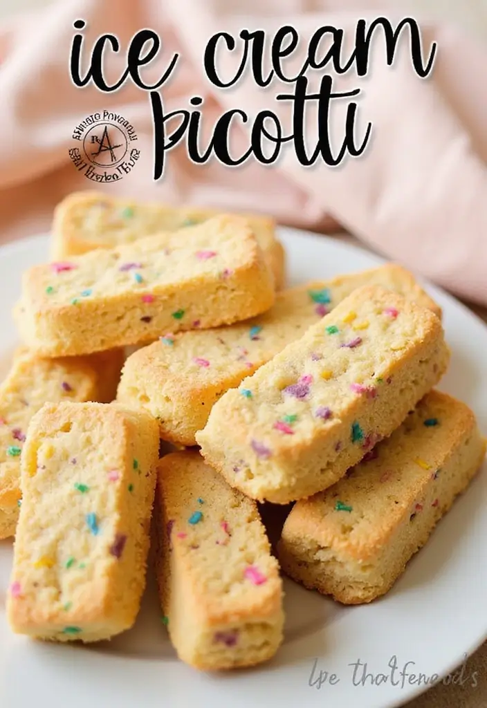 30 Simple and Creative Recipes with Ice Cream 18 30 Simple and Creative Recipes with Ice Cream - 18. Ice Cream Biscotti
