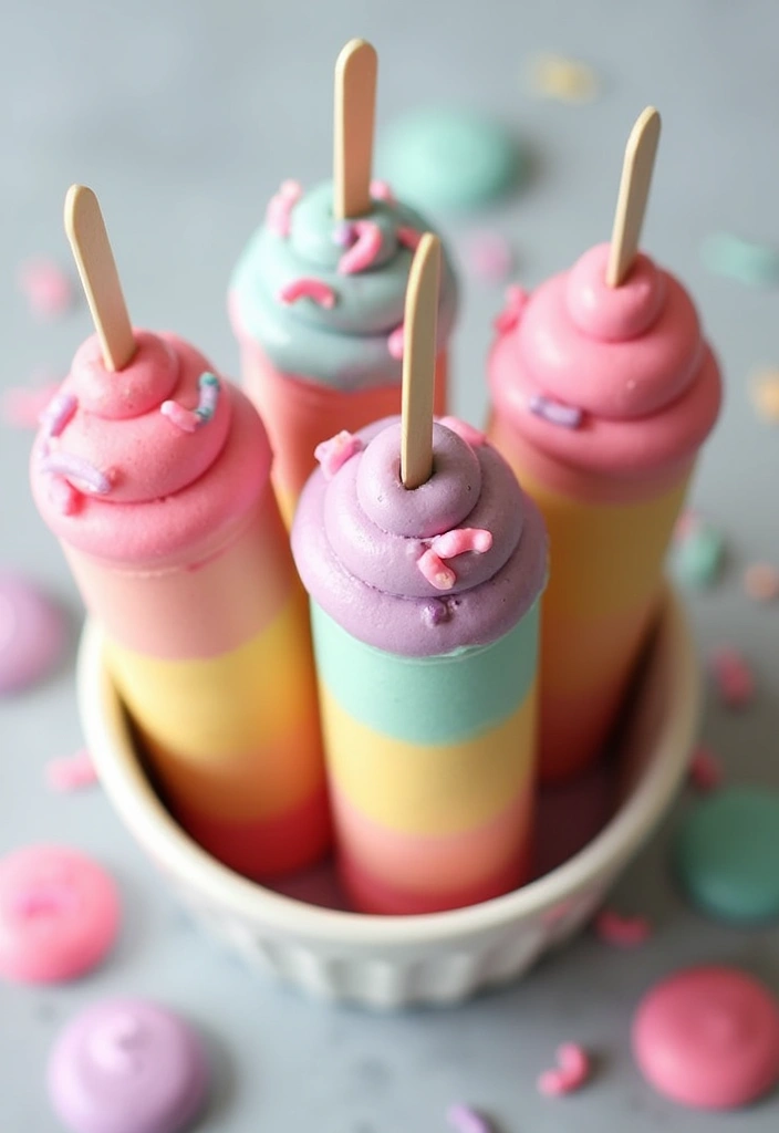 30 Simple and Creative Recipes with Ice Cream 19 30 Simple and Creative Recipes with Ice Cream - 19. Ice Cream Pudding Pops