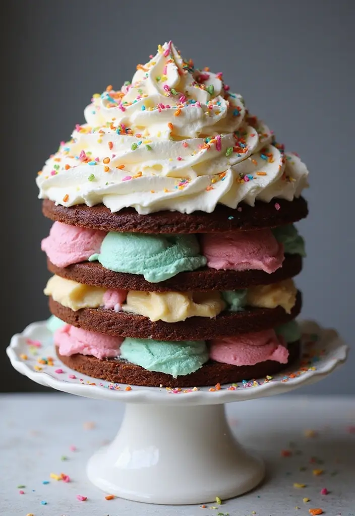 30 Simple and Creative Recipes with Ice Cream 4 30 Simple and Creative Recipes with Ice Cream - 4. Ice Cream Cake