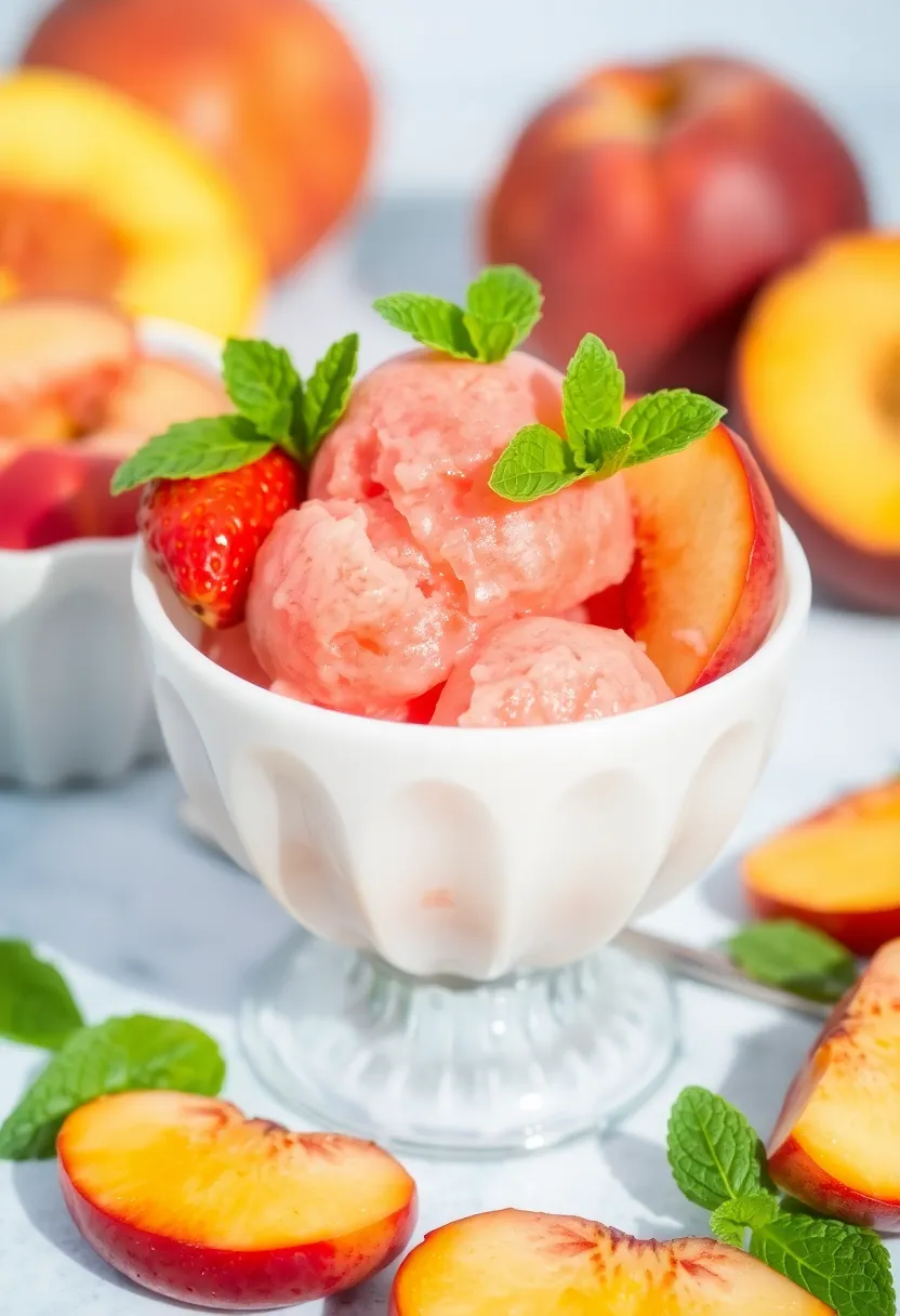 30 Strawberry Ice Cream Dessert Recipes Everyone Will Enjoy 19 30 Strawberry Ice Cream Dessert Recipes Everyone Will Enjoy - 19. Strawberry Peach Sorbet