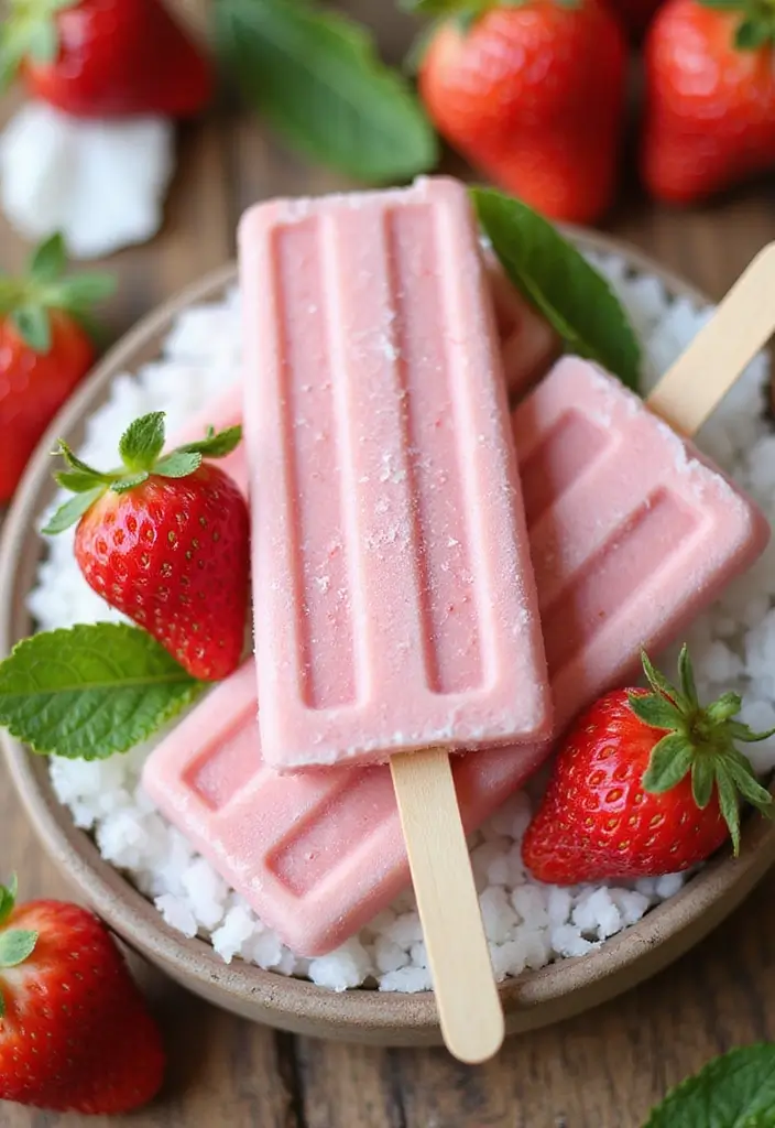 30 Strawberry Ice Cream Dessert Recipes Everyone Will Enjoy 4 30 Strawberry Ice Cream Dessert Recipes Everyone Will Enjoy - 4. Strawberry Coconut Popsicles