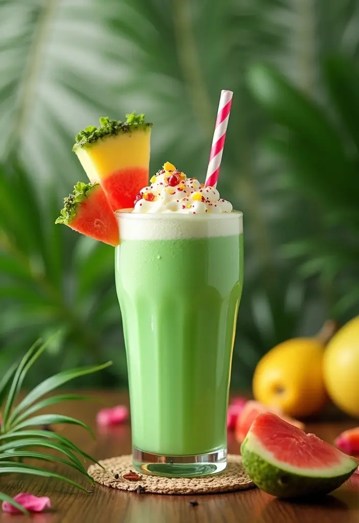 30 Vanilla Ice Cream Milkshake Recipes That Never Fail 27 30 Vanilla Ice Cream Milkshake Recipes That Never Fail - 27. Tropical Green Vanilla Milkshake