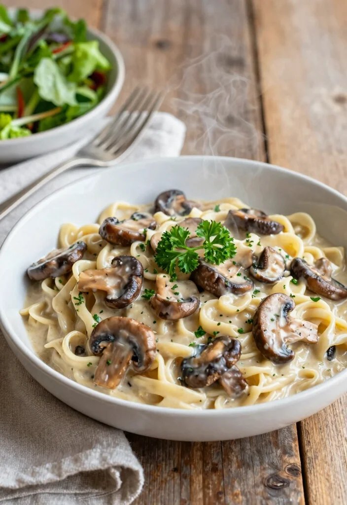 10 Charity Morgan Vegan Recipes Inspired by Comfort Classics - 6. Savory Mushroom Stroganoff 1