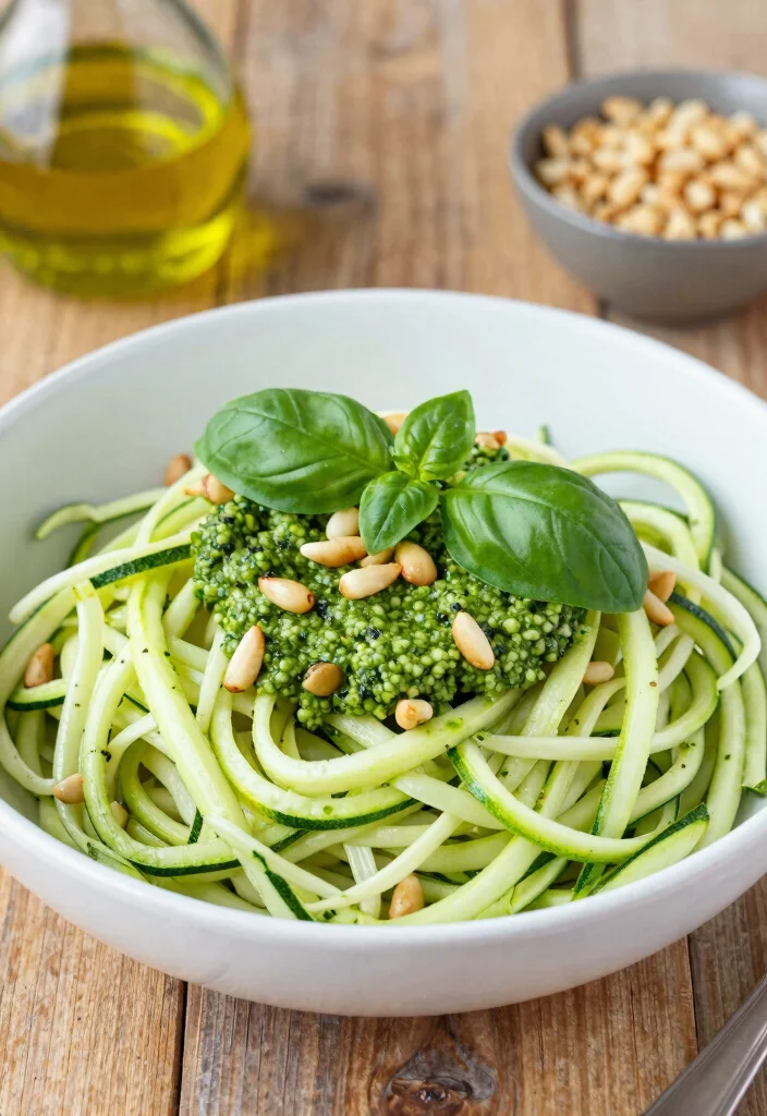 10 Charity Morgan Vegan Recipes Inspired by Comfort Classics - 7. Zucchini Noodles with Pesto 1