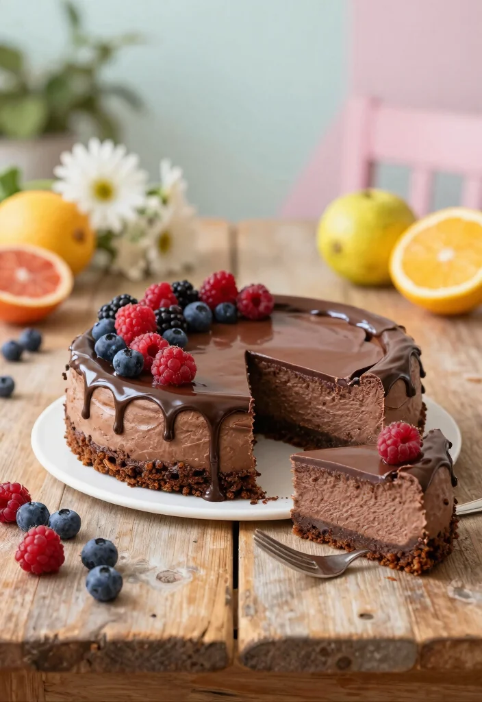 10 Dessert Recipes to Sell That Customers Will Love 1. Decadent Vegan Chocolate Cheesecake 0