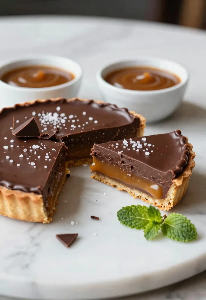 10 Dessert Recipes to Sell That Customers Will Love 3. Salted Caramel Chocolate Tart 0