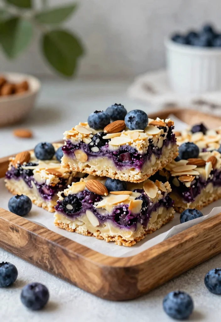 10 Dessert Recipes to Sell That Customers Will Love 5. Blueberry Almond Bliss Bars 0
