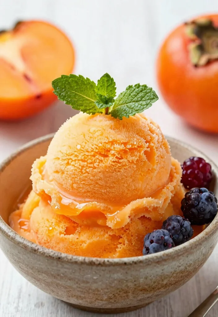 10 Healthy Persimmon Recipes for Sweet Seasonal Eating 8. Persimmon Sorbet 0