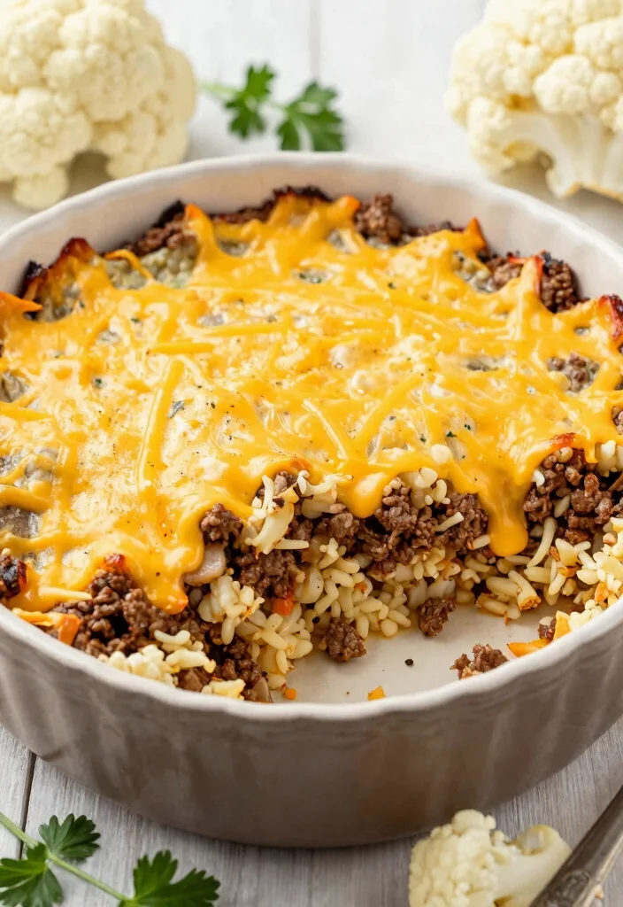 10 Keto Vegetable Casserole Recipes for Comfort Style Cooking 6. Cauliflower Rice Casserole 0