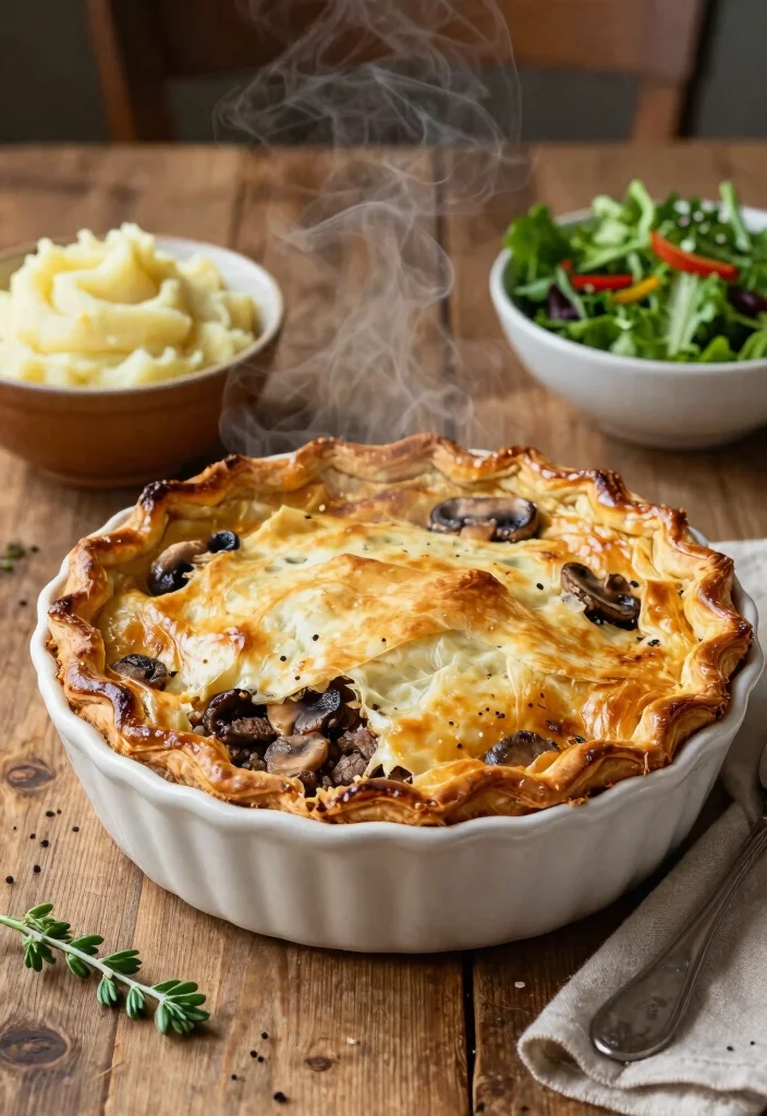 10 Pie Style Dinner Recipes for Savory Comfort Dishes 2. Hearty Beef and Mushroom Pie 0