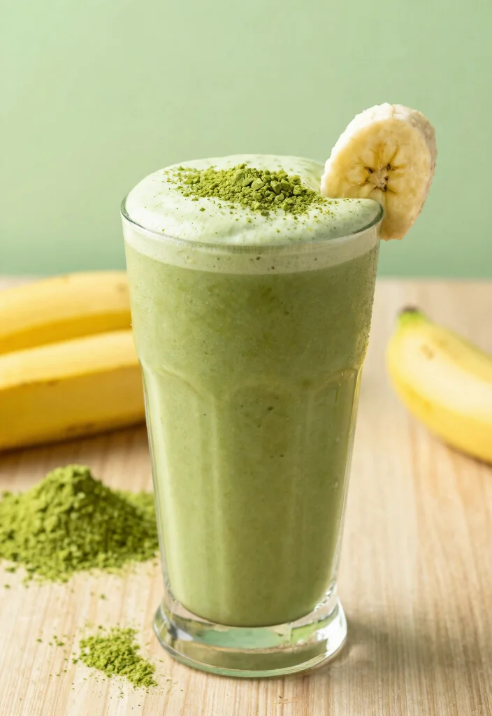 10 Raw Vegan Smoothie Recipes for Fresh Clean Fuel 7. Matcha Banana Smoothie 0