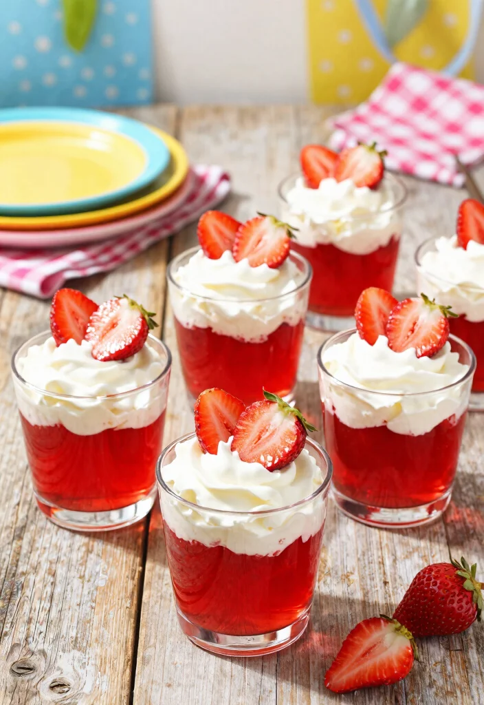 10 Strawberry Jello Dessert Recipes for Light Retro Sweets 2. Strawberry Jello Parfaits 0