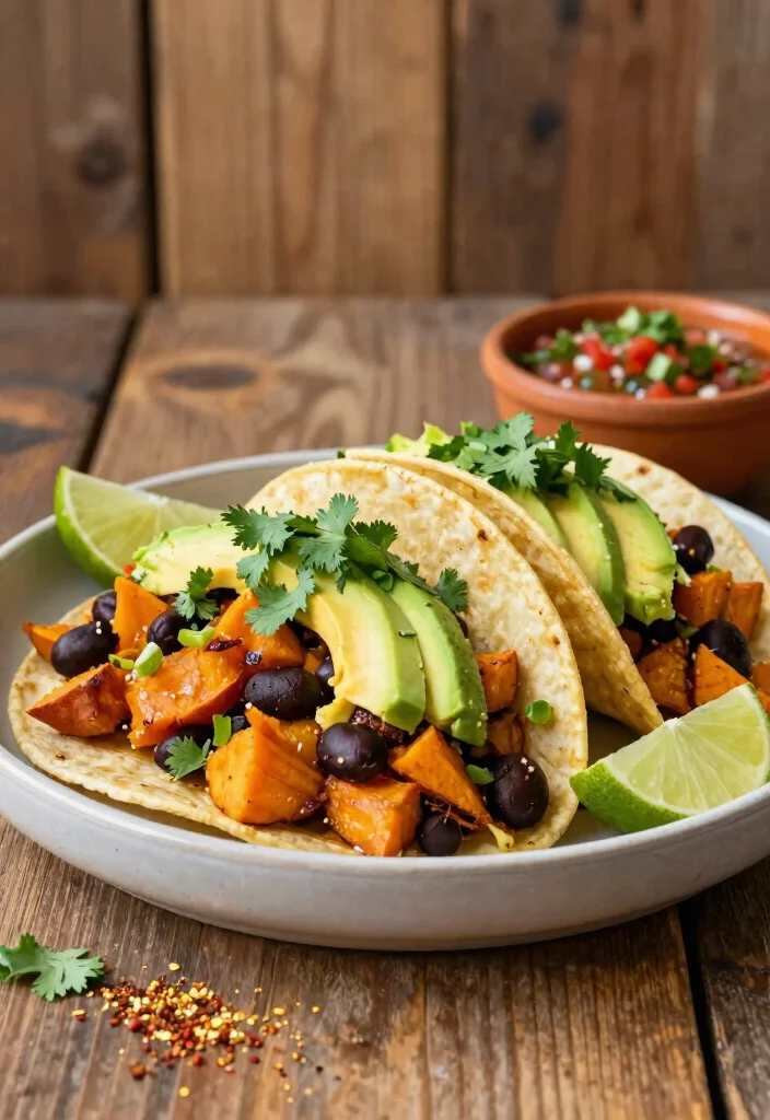 10 Vegan Ayurvedic Recipes for Balanced Plant Based Eating 6. Sweet Potato and Black Bean Tacos 0