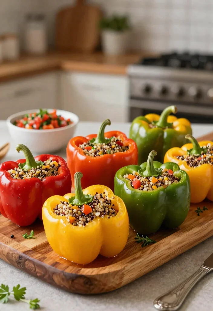 12 Celiac Friendly Dinner Recipes for Gluten Free Meals 1. Quinoa Stuffed Bell Peppers 0