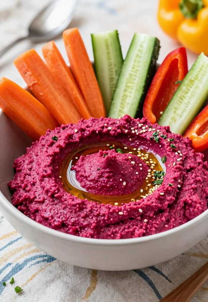 12 Healthy Beet Recipes for Colorful Nutritious Meals 2. Beetroot Hummus 0