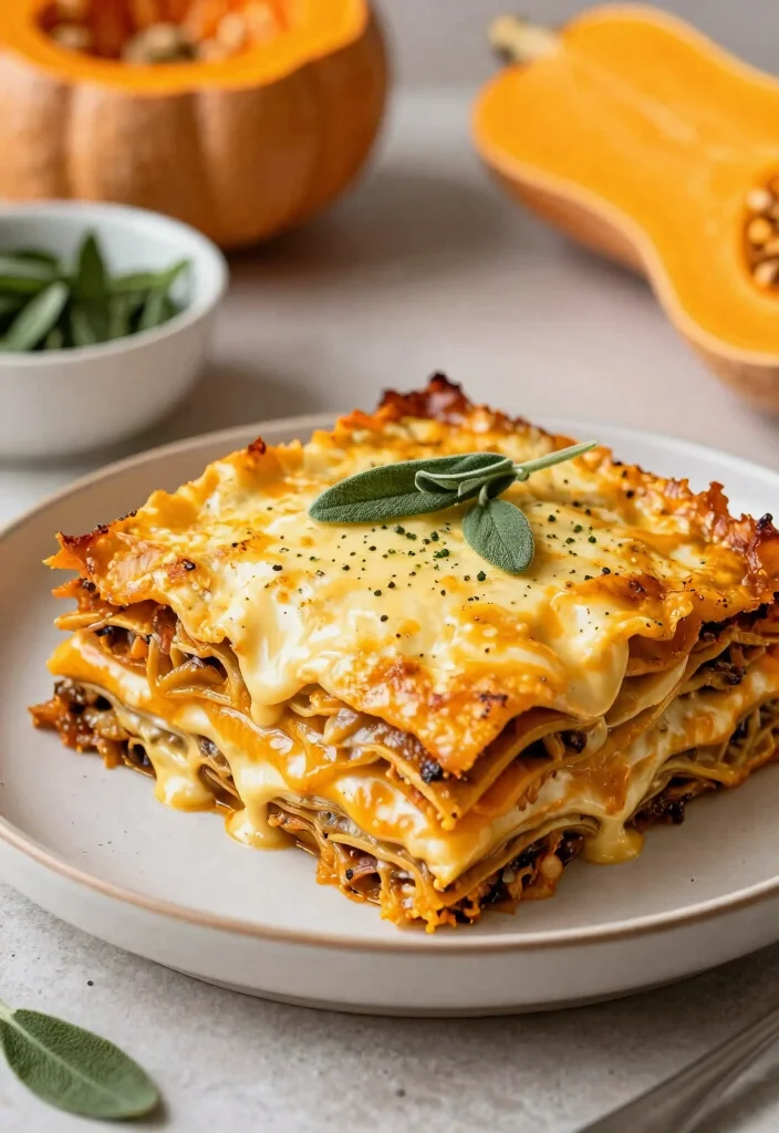 12 Healthy Clean Eating Lasagna Recipes for Lighter Comfort - 10. Butternut Squash Lasagna 1