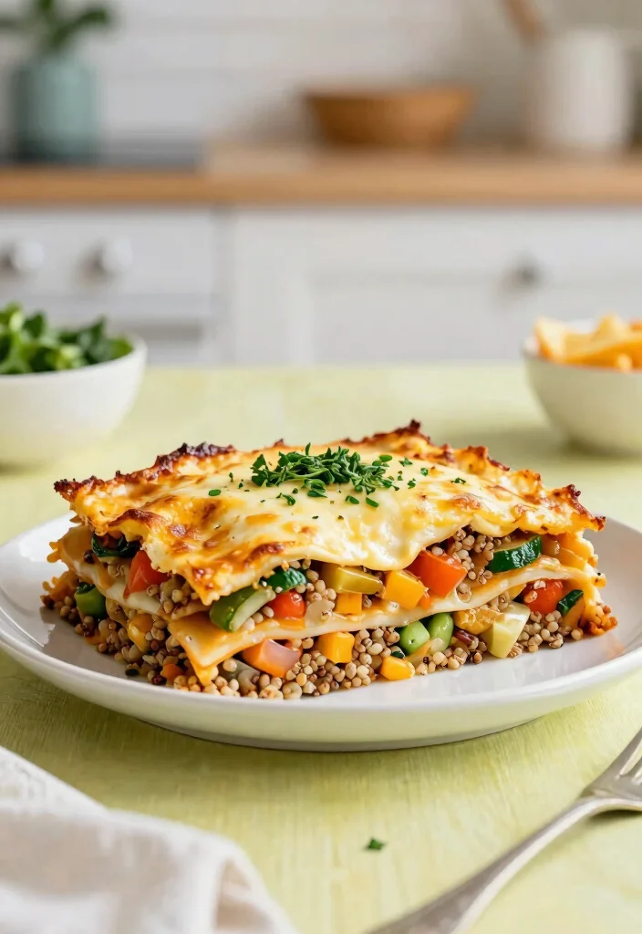 12 Healthy Clean Eating Lasagna Recipes for Lighter Comfort - 4. Quinoa and Vegetable Lasagna 1