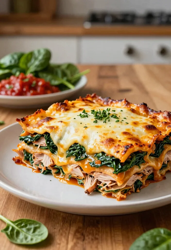 12 Healthy Clean Eating Lasagna Recipes for Lighter Comfort - 5. Turkey and Spinach Lasagna 1