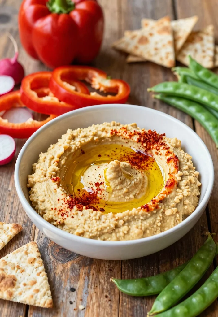 12 Healthy Dip Recipes for Easy Snacks and Sides 2. Roasted Red Pepper Hummus 0