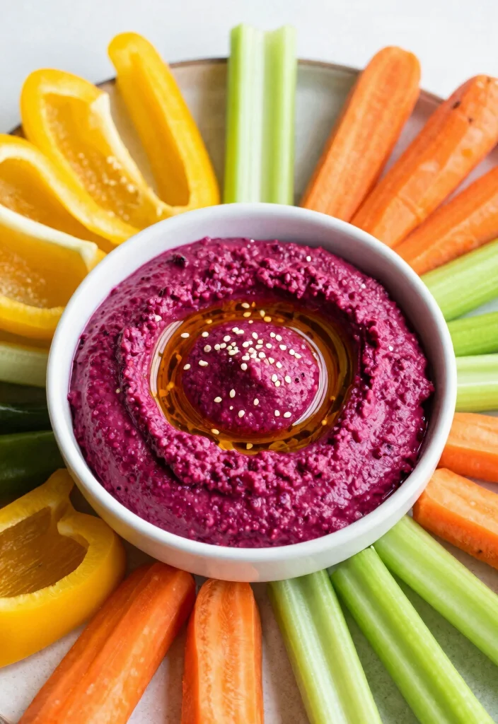 12 Healthy Dip Recipes for Easy Snacks and Sides 7. Beetroot and Tahini Dip 0