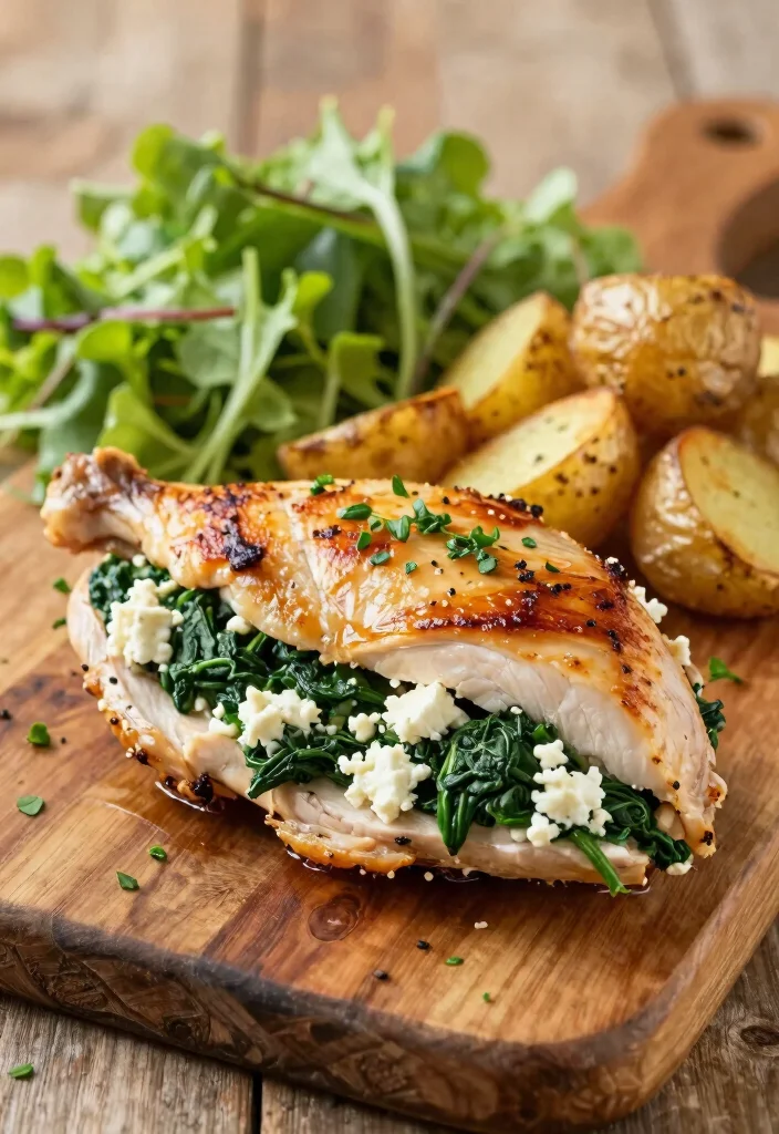 12 Lighter Dinner Recipes for Easy Weeknight Meals 10. Spinach and Feta Stuffed Chicken 0