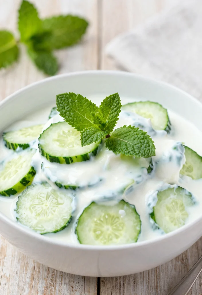 12 Middle Eastern Dinner Recipes with Bold Aromatic Flavor 11. Mint and Cucumber Yogurt Salad 0