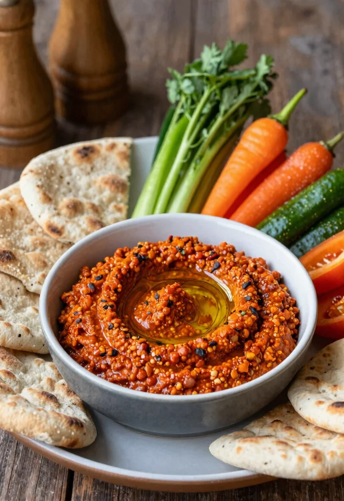 12 Middle Eastern Dinner Recipes with Bold Aromatic Flavor 7. Muhammara Red Pepper and Walnut Dip 0