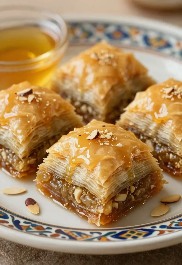 12 Moroccan Dessert Recipes with Warm Spiced Flavor 1. Baklava with Honey and Almonds 0