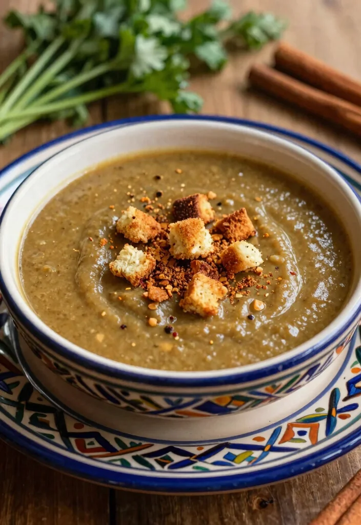 12 Moroccan Dessert Recipes with Warm Spiced Flavor 11. Harira Soup with Cinnamon Croutons 0