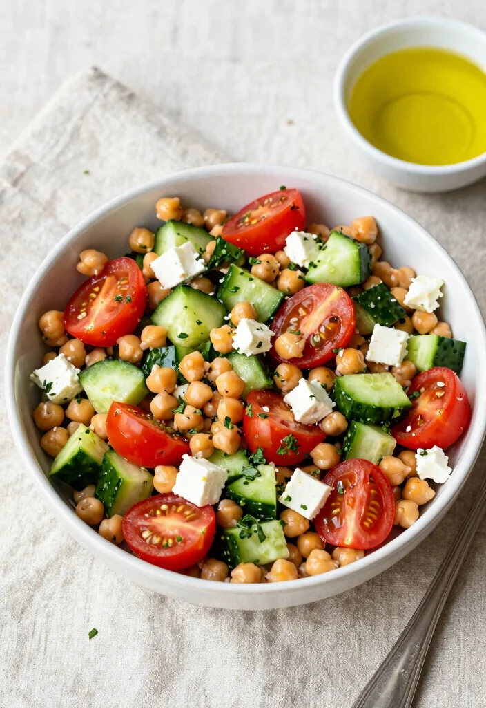 12 No Oven Dinner Recipes for Hot Weather Cooking 3. Mediterranean Chickpea Salad 0