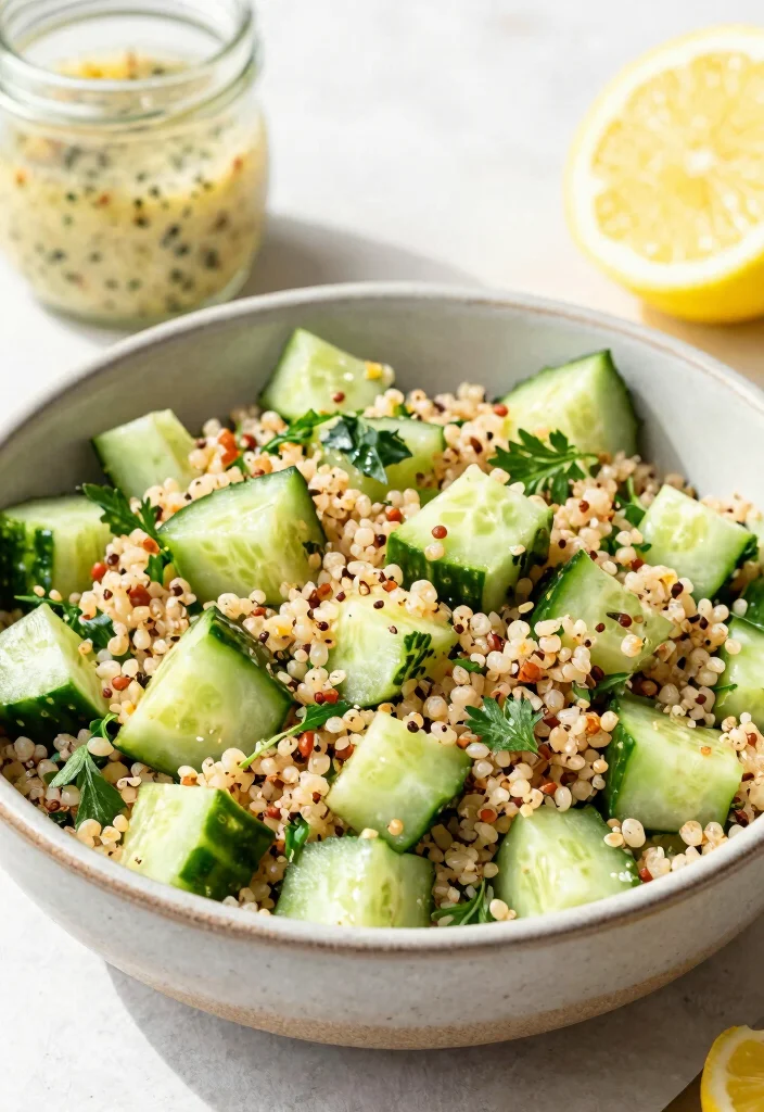 12 No Oven Dinner Recipes for Hot Weather Cooking 9. Cucumber and Quinoa Salad 0